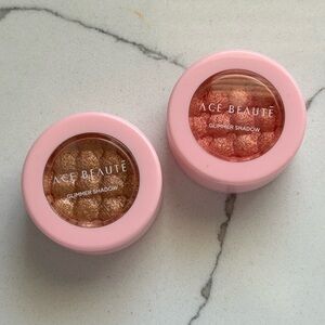 Ace Beauté Glimmer Shadow Duo in Gold & Coral